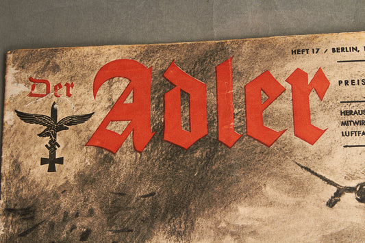 WW2 Tysk Luftwaffe "Der Adler" Blad. Original.