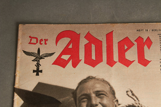 WW2 Tysk Luftwaffe "Der Adler" Blad. Original.