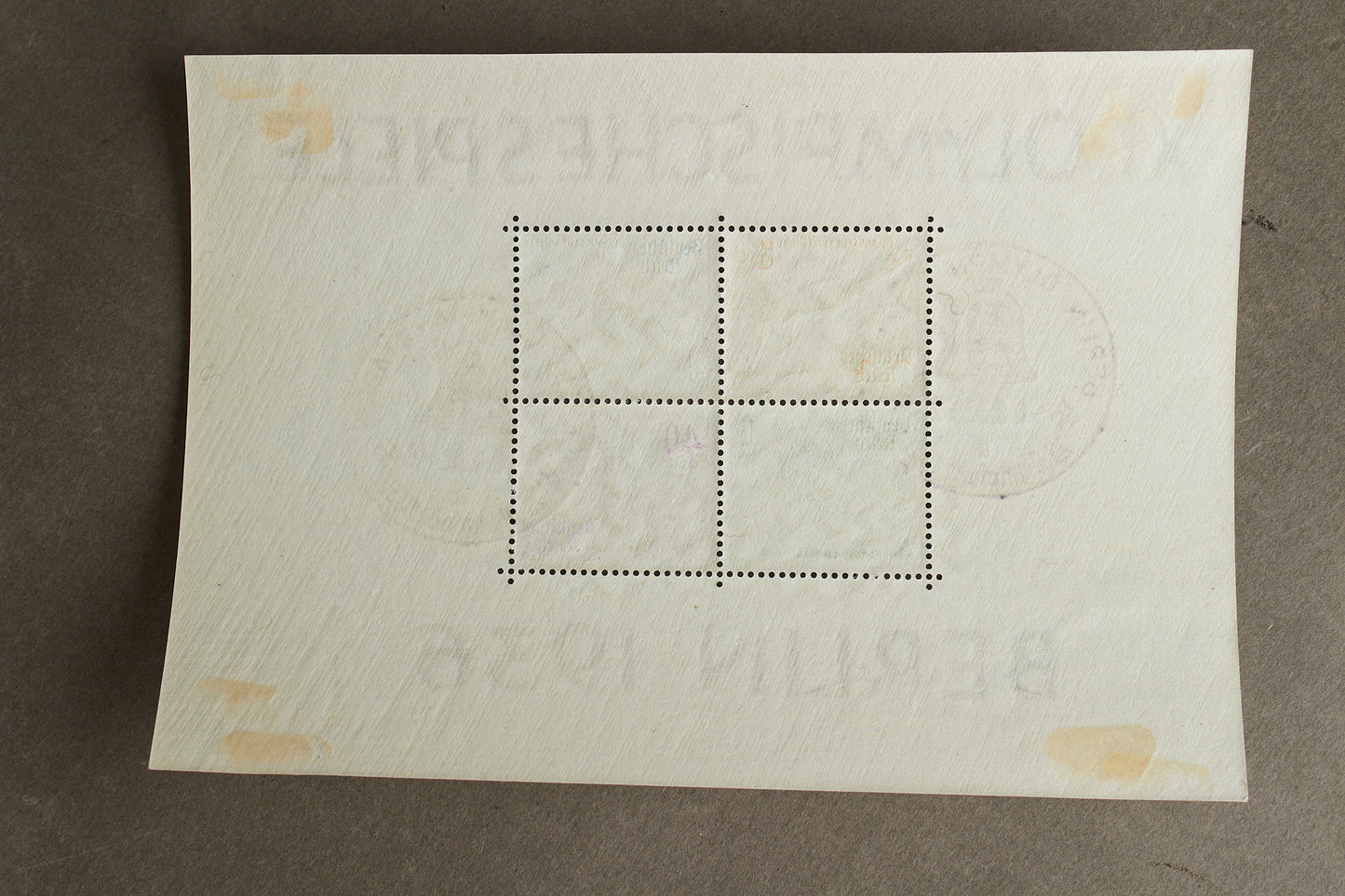 WW2 Tysk Olympiaden 1936 Frimærker på ark. Original.