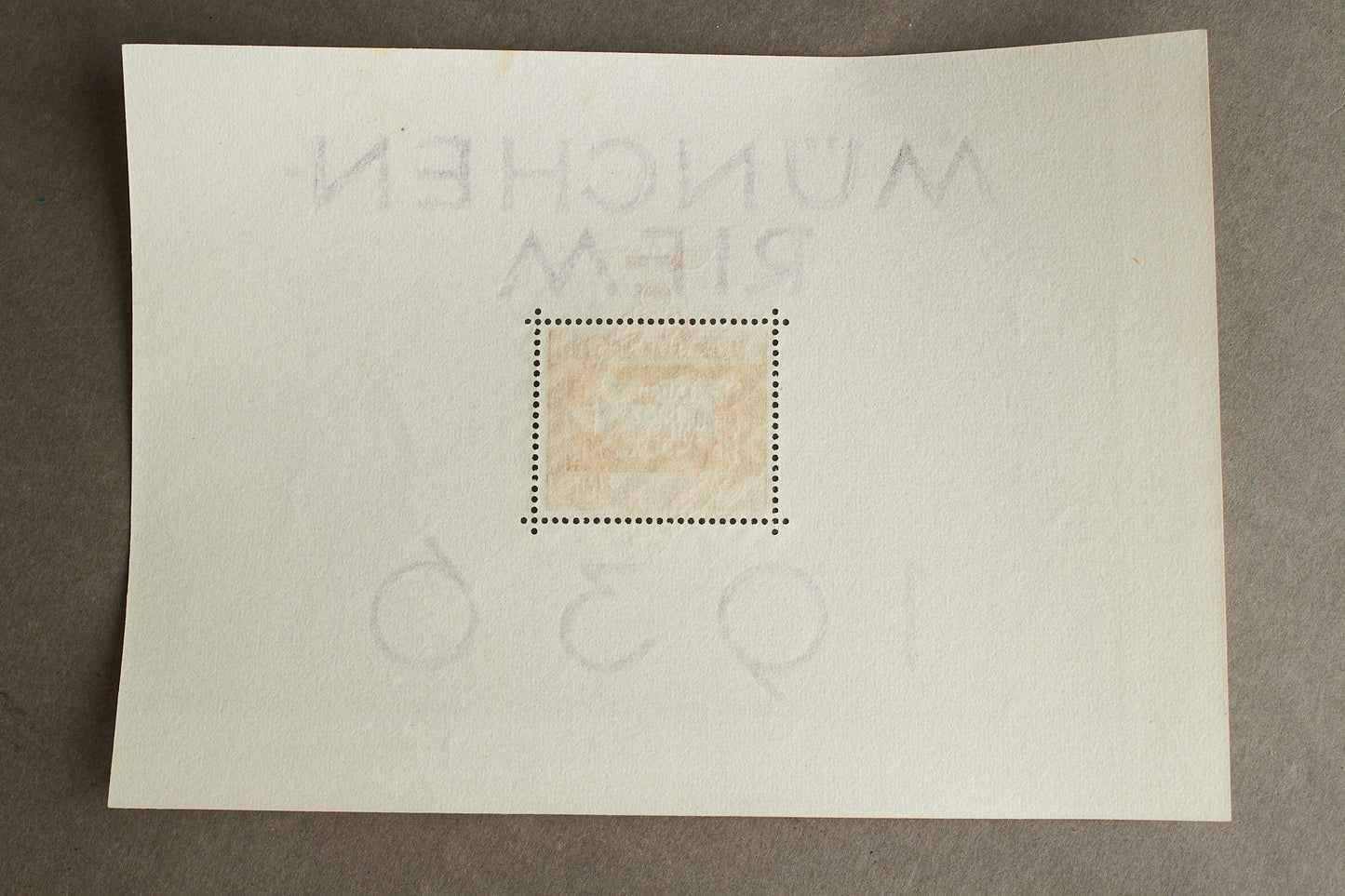 WW2 Tysk SA/NSDAP Frimærke på ark. Sjælden. Original.