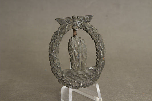 WW2 Tysk Kriegsmarine "Minensucher-Kriegsabzeichen". Fremstiller R.S.. Original.