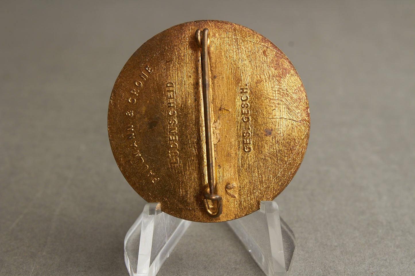 WW2 Tysk "Hitlers Dank" Tinnie i guld. Original.