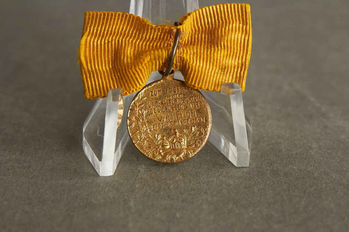 Før-WW1/WW1 Tysk Miniature "Kaiser Wilhelm I. Erinnerungsmedaille 1897". Original.
