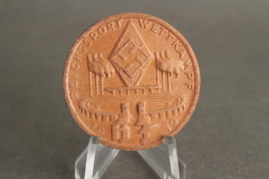 WW2 Tysk HJ Tinnie i pap. Original.