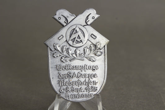 WW2 Tysk Tidlig SA "Wettkampftage 1935" Tinnie. Sjælden. Original.