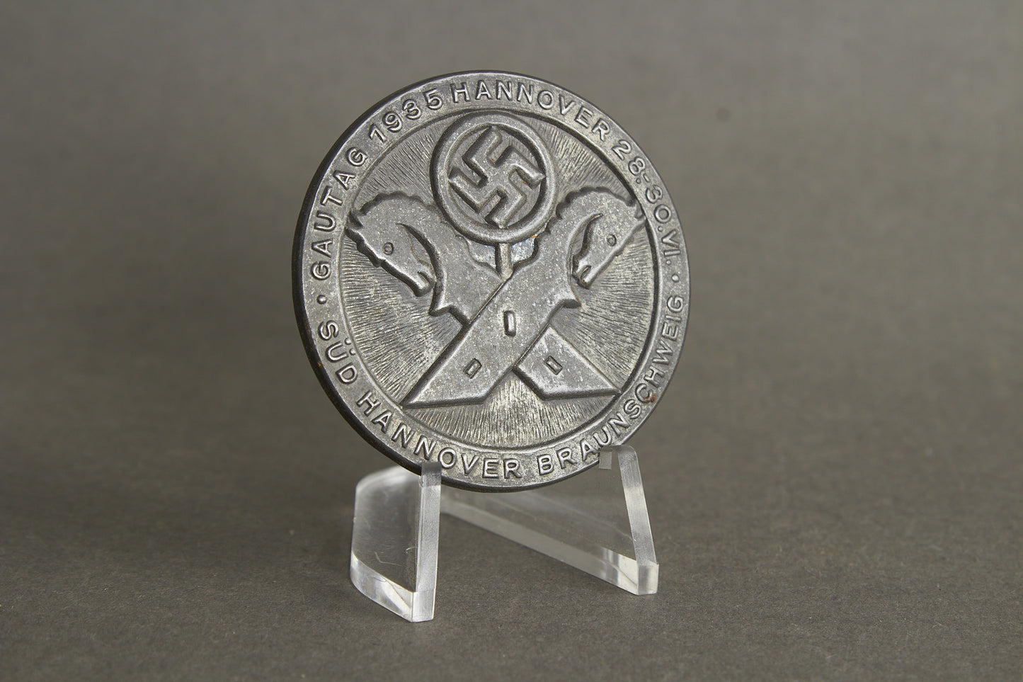 WW2 Tysk Tidlig NSDAP "Gautag 1935" Tinnie. Sjælden. Original.