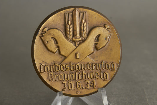 WW2 Tysk Tidlig "Landesbauerntag 1934" Tinnie. Sjælden. Original.
