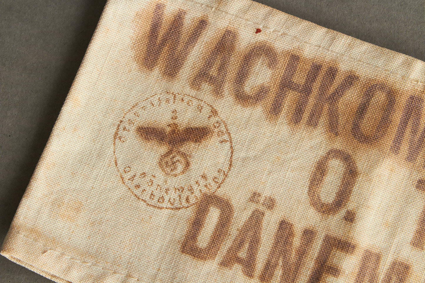 WW2 Tysk NSKK Organisation Todt "WACHKOMMANDO O.T. DÄNEMARK" Armbind. UV-Negativ, sælges som kopi.