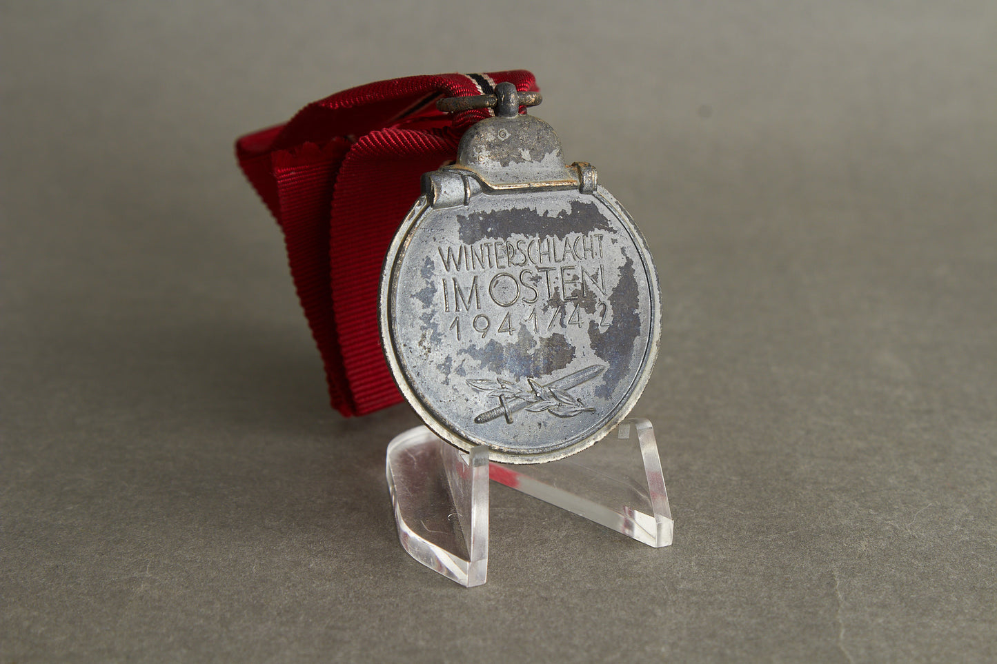 WW2 Tysk Østfront Medalje. Fremstiller 6 i ringen. Original.