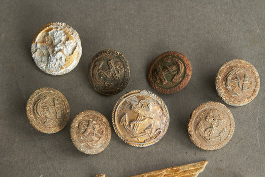 WW2 Tysk Kriegsmarine Lot fra Ubåden U-534 der blev hævet. Sjældent. Original.