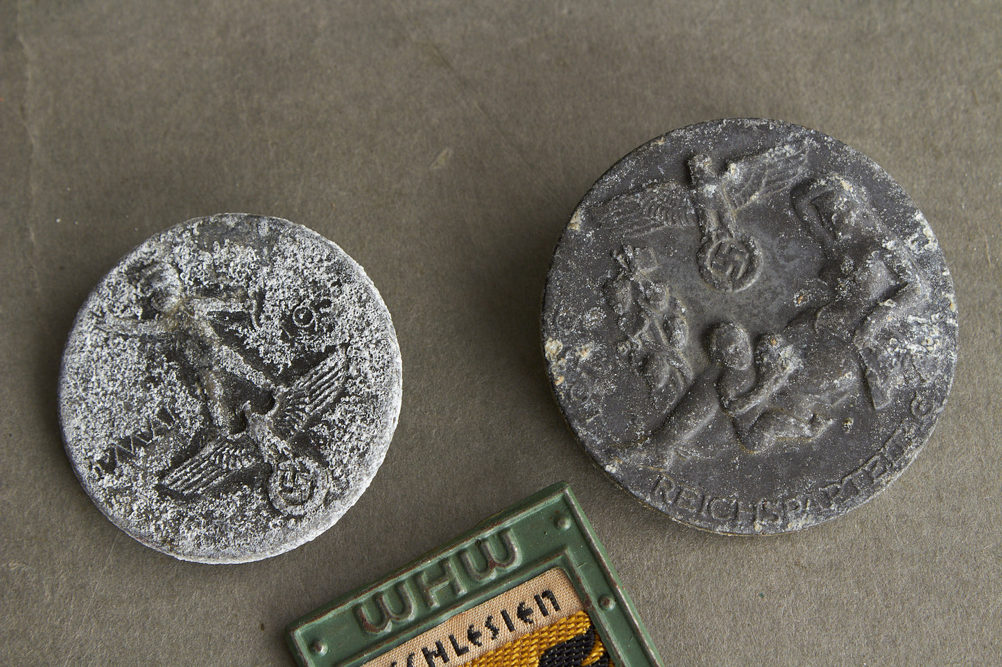 WW2 Tysk Tinnies / Dagsbadges. 3 stk. Original.