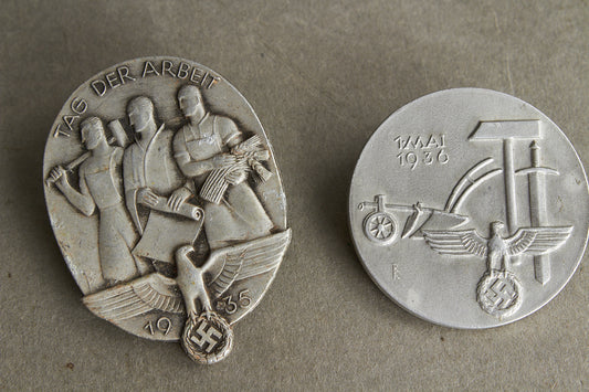 WW2 Tysk Tinnies / Dagsbadges. 2 stk. Original.