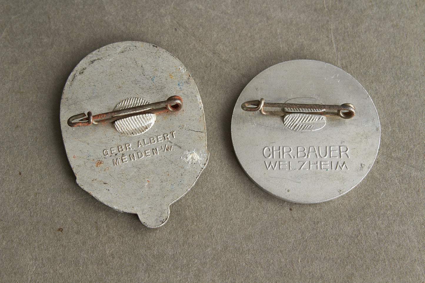 WW2 Tysk Tinnies / Dagsbadges. 2 stk. Original.
