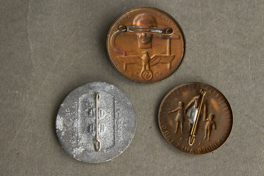 WW2 Tyske Tinnies/Dagsbadges. 3 stk. Original.