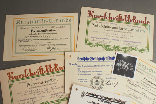 WW2 Tysk "Deutsche Stenografenschaft" Gruppe. Original.