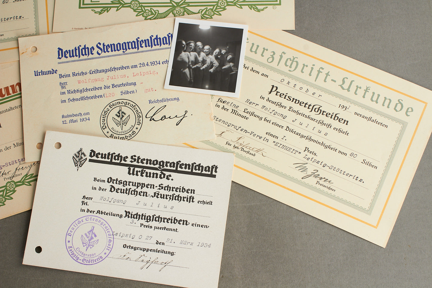 WW2 Tysk "Deutsche Stenografenschaft" Gruppe. Original.