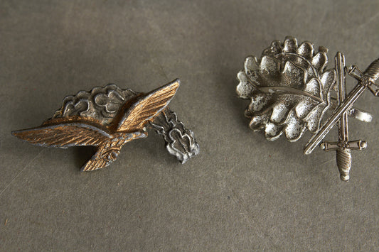 WW2 Tysk Egeløv m. Sværd til Ridderkorset og toppen af en Luftwaffe medalje. Kopi.