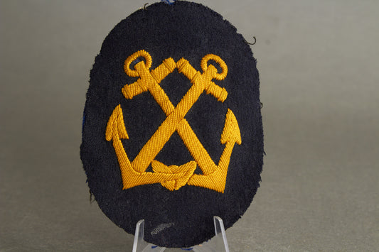 WW2 Tysk Kriegsmarine Specialist Ærmemærke. Broderet "Luxus Ausführung". Original.