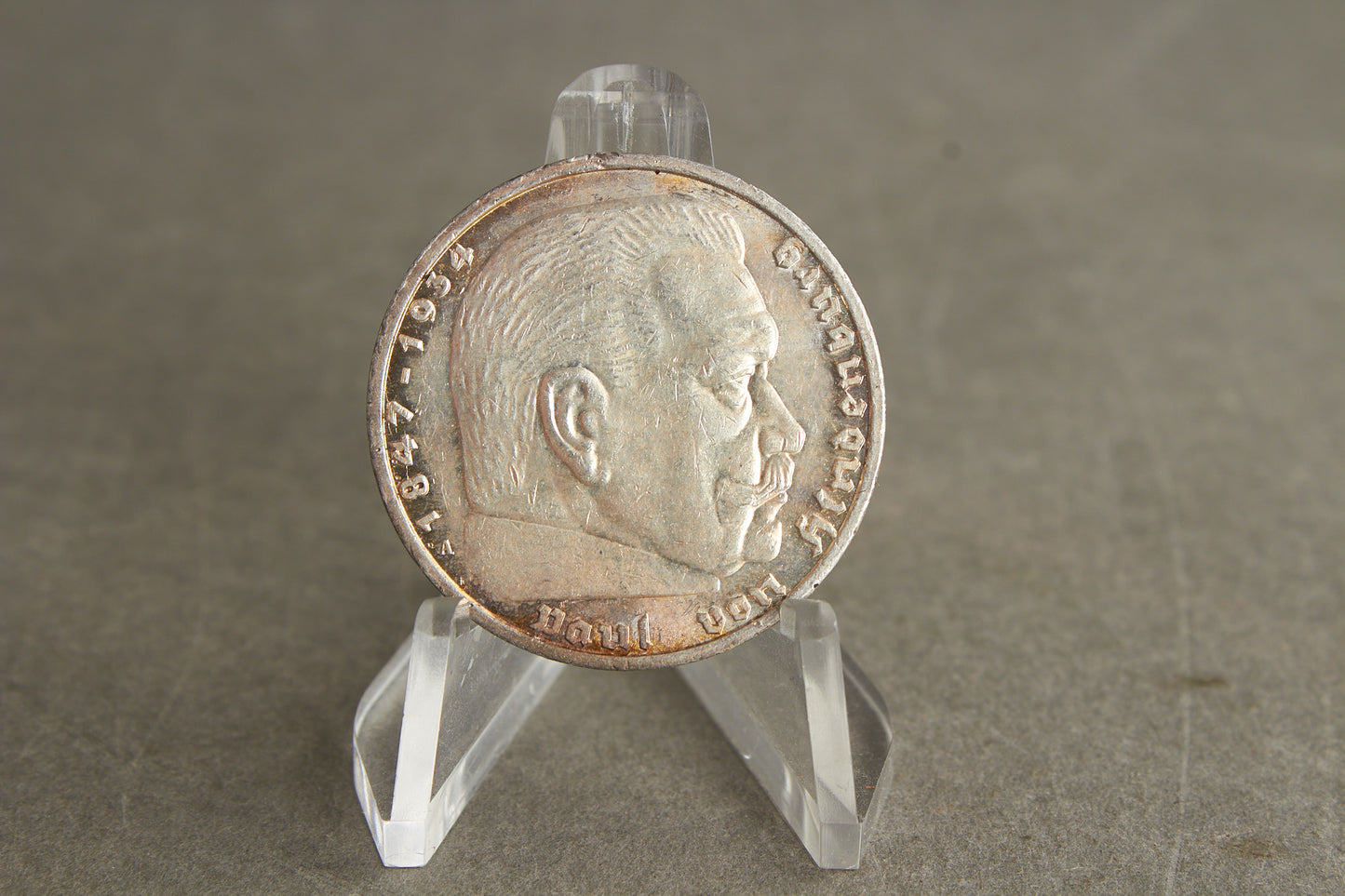 WW2 Tysk "5 Reichsmark" Mønt i ægte sølv. Original.