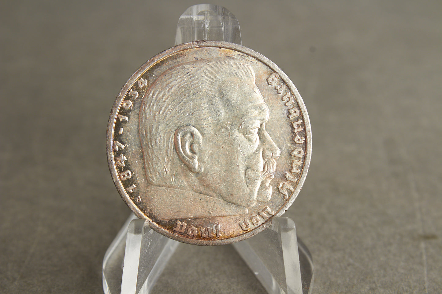 WW2 Tysk "5 Reichsmark" Mønt i ægte sølv. Original.