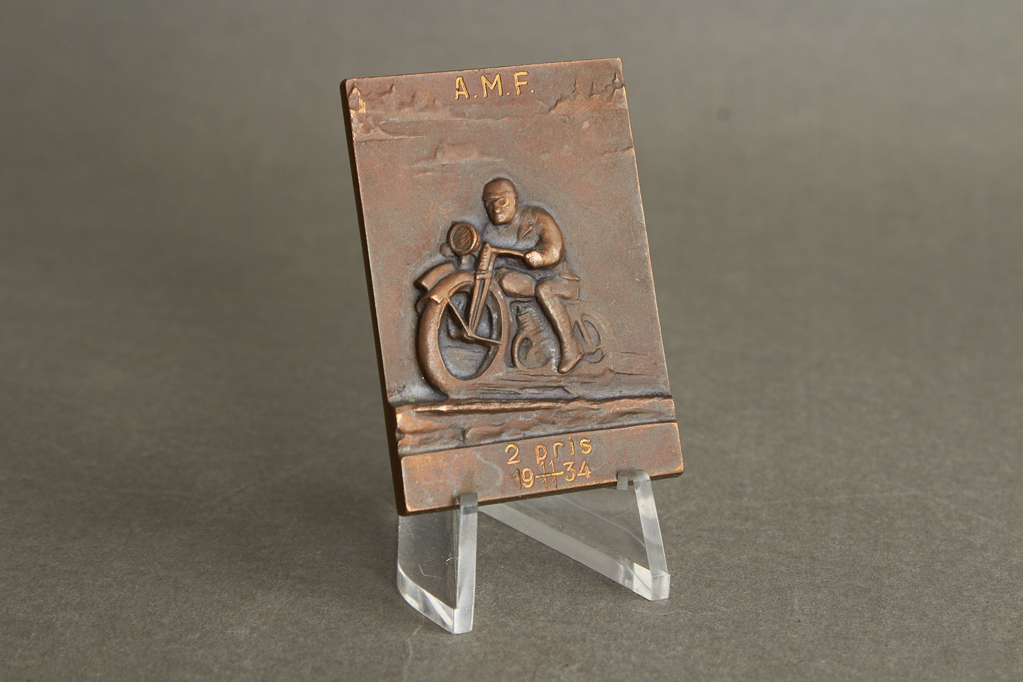 WW2 Tysk Tidlig NSKK Motorcykel plakette fra 1934. Original.