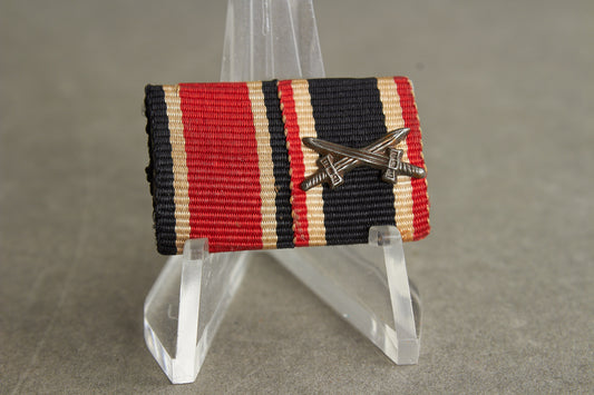 WW2 Tysk Båndspange. Jernkors og Kriegsverdienstkreuz Medalje. Original.