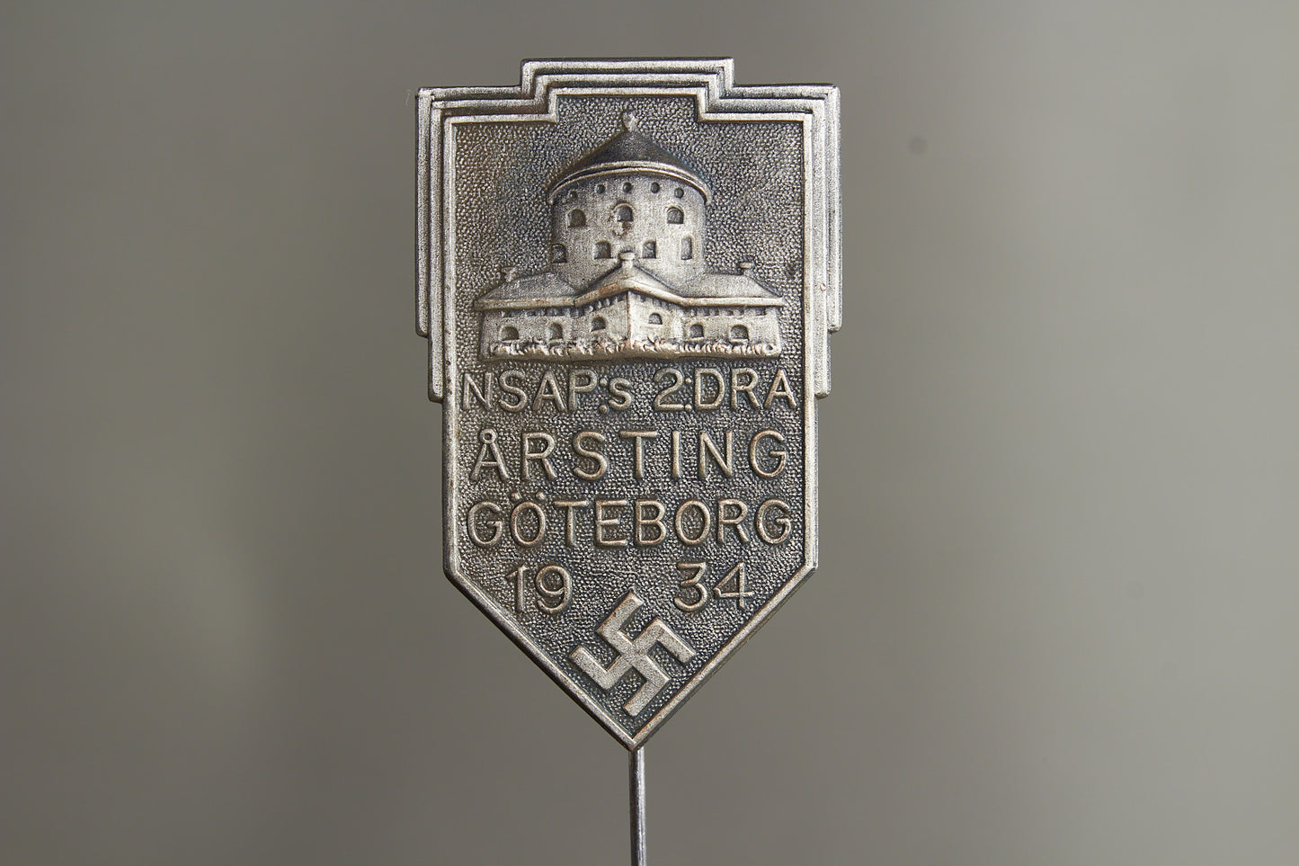 WW2 Tysk/Svensk "NSAP" (Nationalsocialistiska Arbetarepartiet) Landsting 1934 Tinnie. Se beskrivelse. 