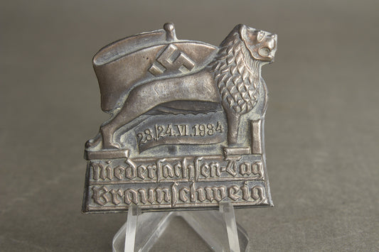 WW2 Tysk Tidlig NSDAP Tinnie fra 1934. Stor og tung. Sjælden. Original.