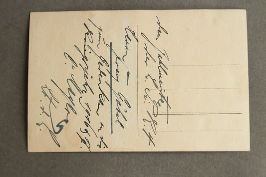 WW1 Tysk Foto-Postkort. Soldat med Jernkors 1. klasse. Original.