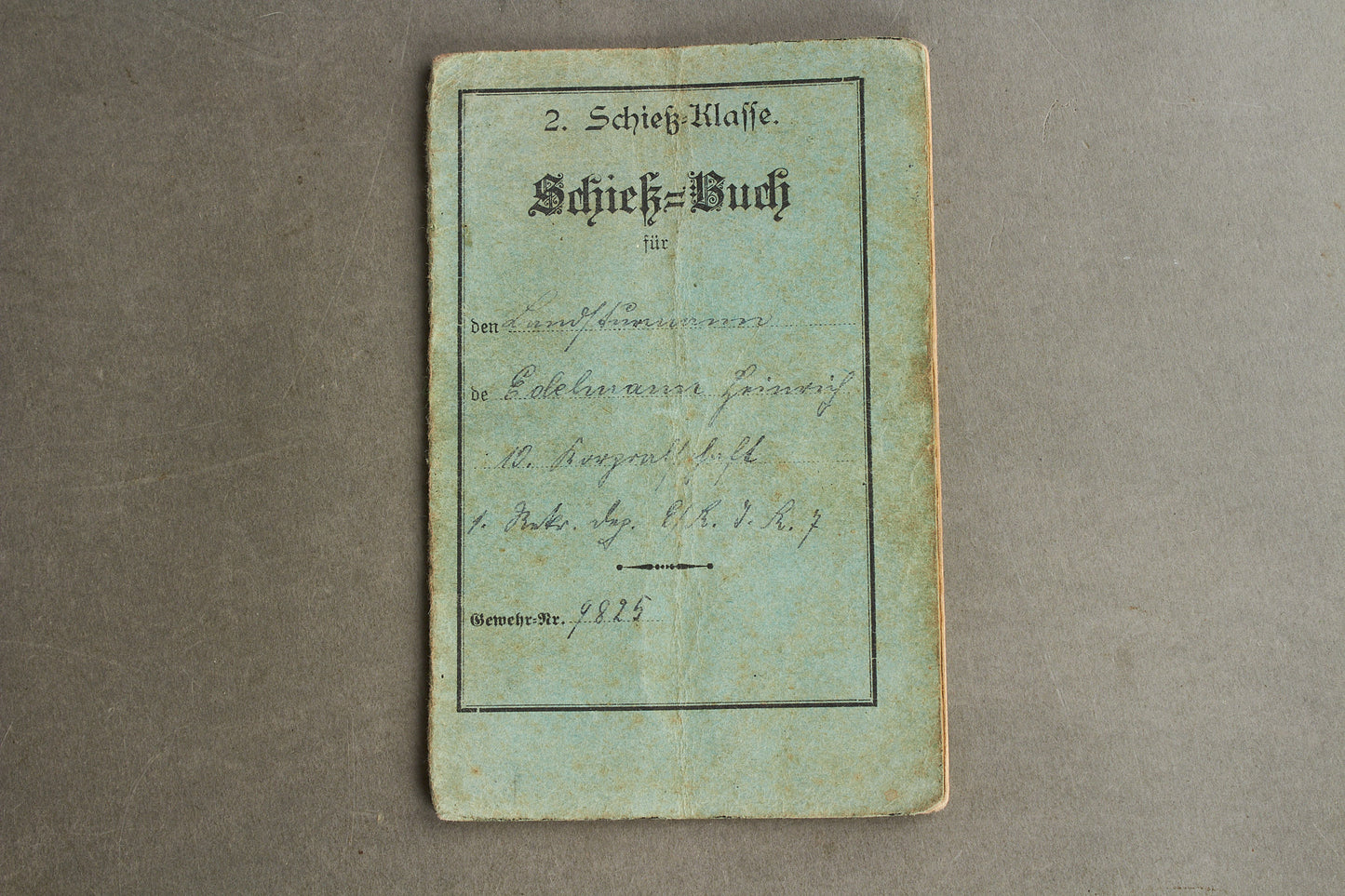 WW1 Tysk Heer "Schiess-Buch". Original.