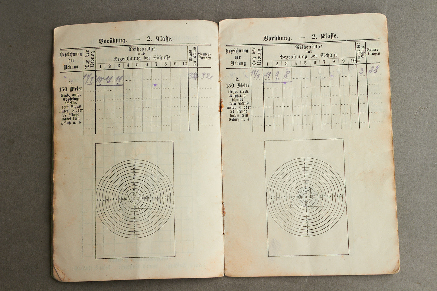 WW1 Tysk Heer "Schiess-Buch". Original.