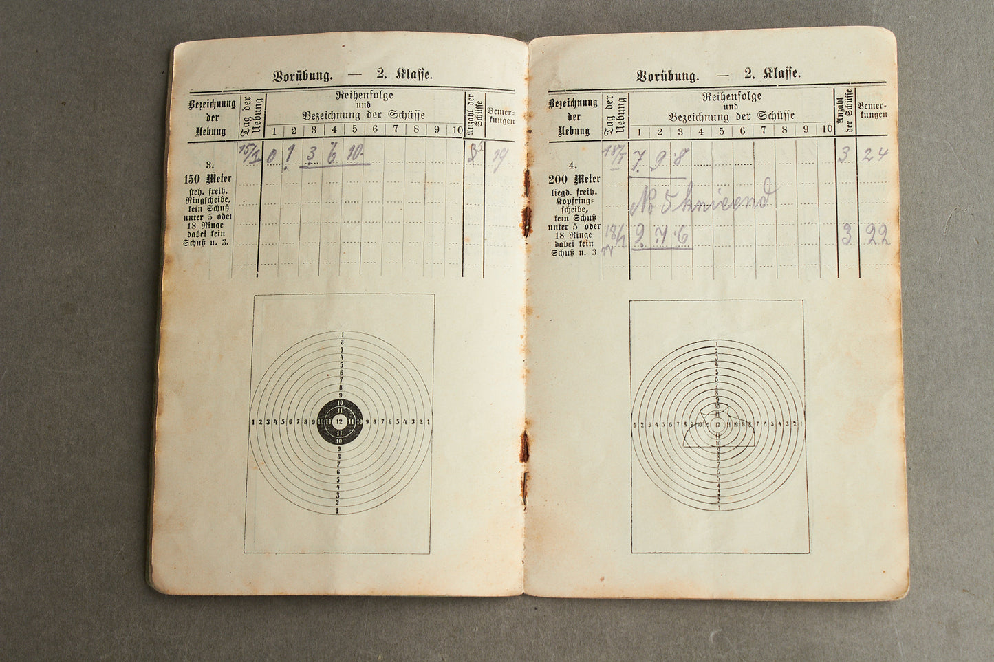 WW1 Tysk Heer "Schiess-Buch". Original.