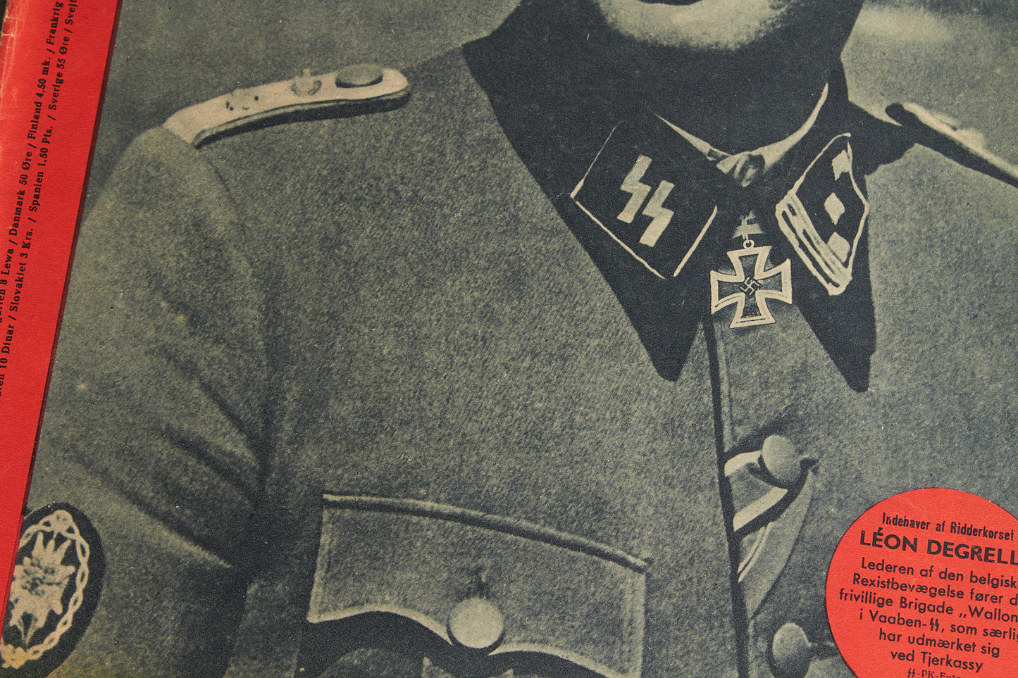 WW2 Tysk/Dansk Signal Blad. Waffen-SS Forside. Original.