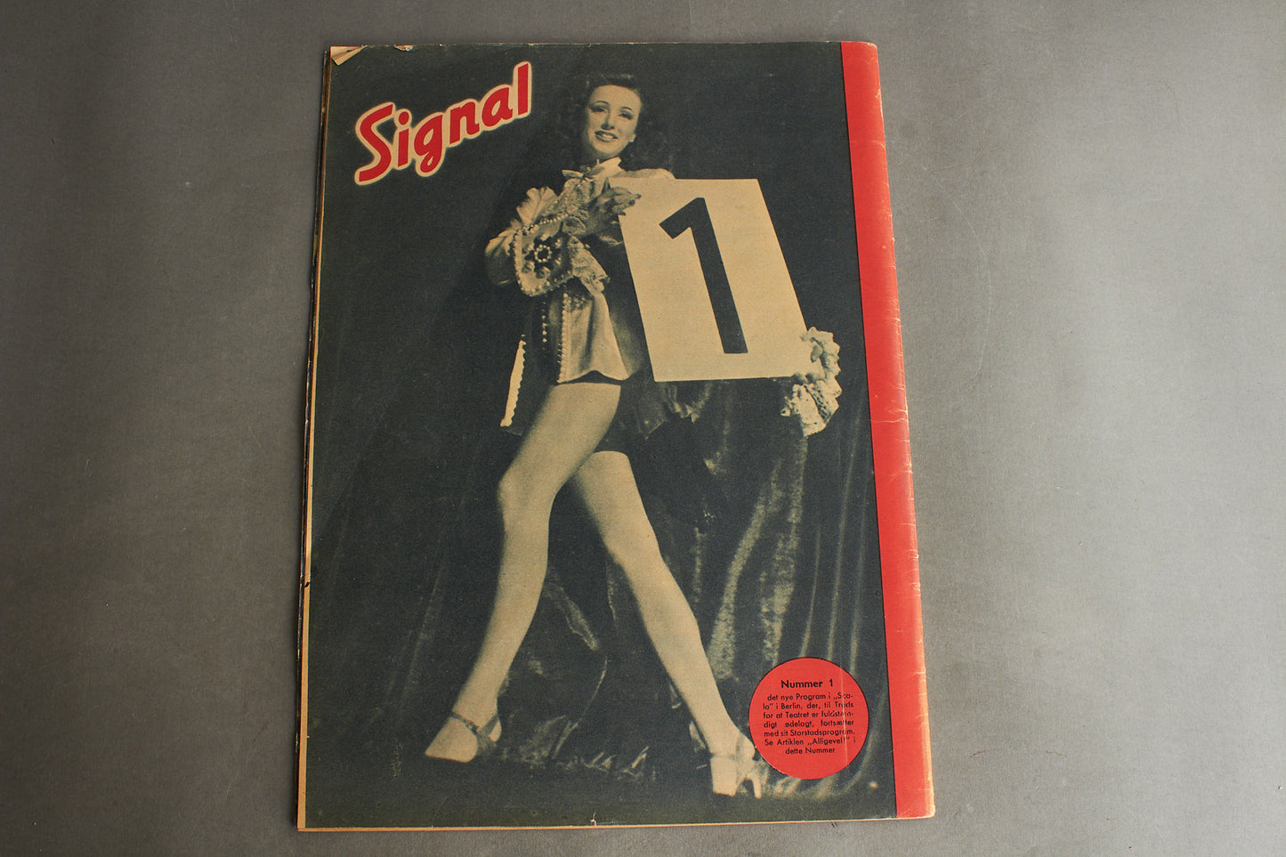 WW2 Tysk/Dansk Signal Blad. Waffen-SS Forside. Original.