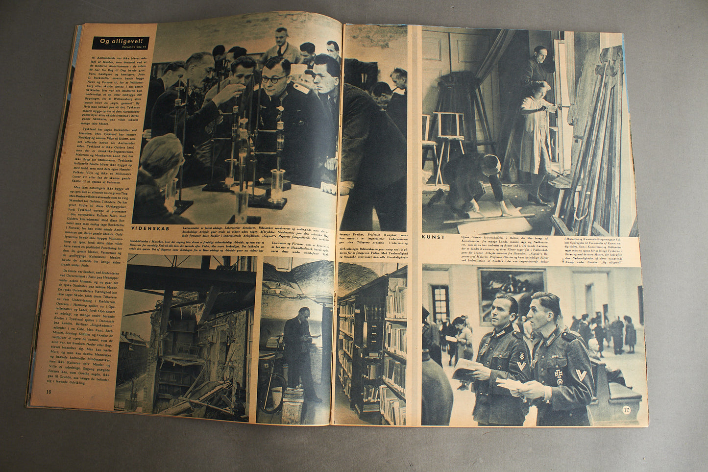 WW2 Tysk/Dansk Signal Blad. Waffen-SS Forside. Original.
