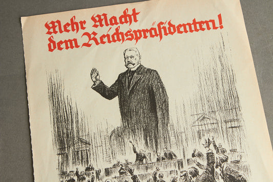 WW2 Tysk Politisk Løbeseddel fra valget i 1932. Original.