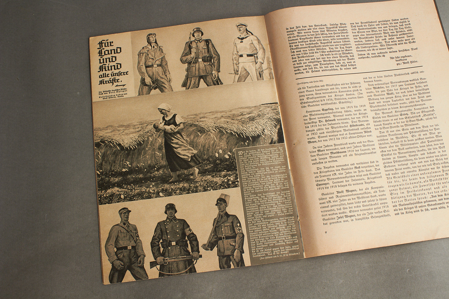 WW2 Tysk NSDAP Blad fra 1939. Original.