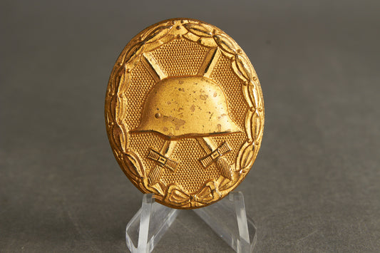 WW2 Tysk Sårettegn i Guld. Tidlig "1957-version". Original.