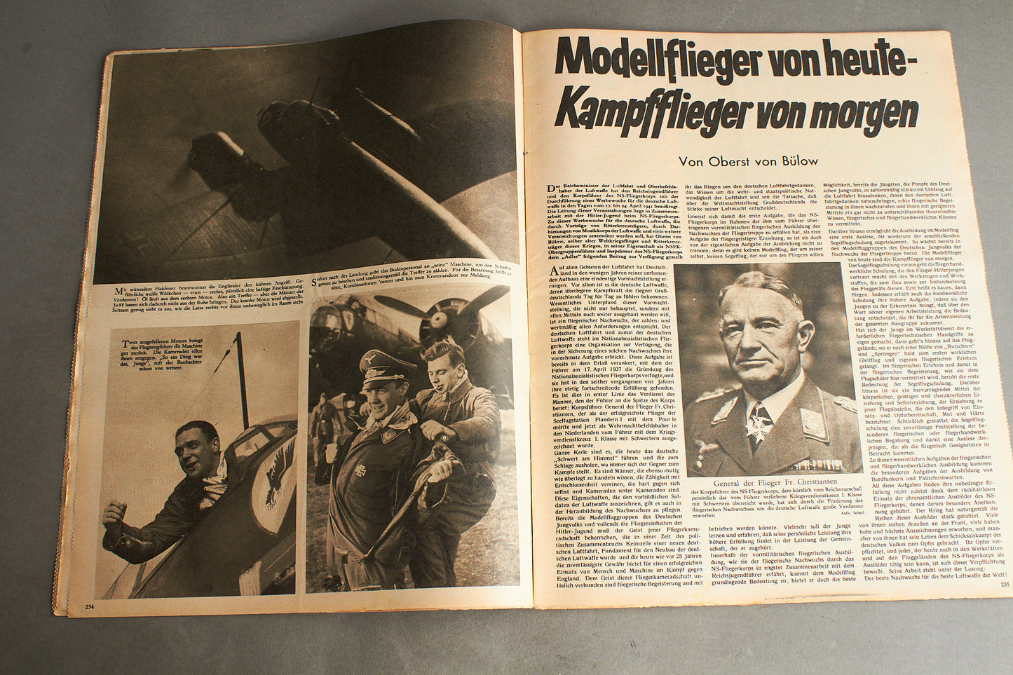 WW2 Tysk Luftwaffe "Der Adler" Blad. Original.