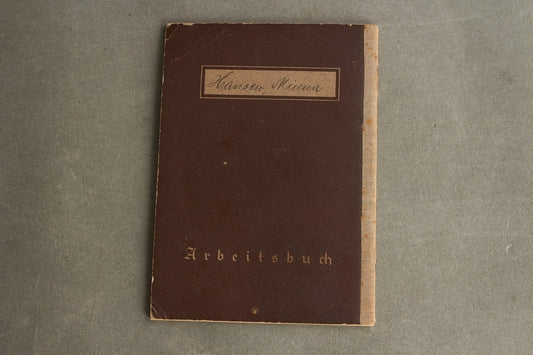 WW2 Tysk Arbeitsbuch fra Flensburg. Efternavn "Hansen". Original.