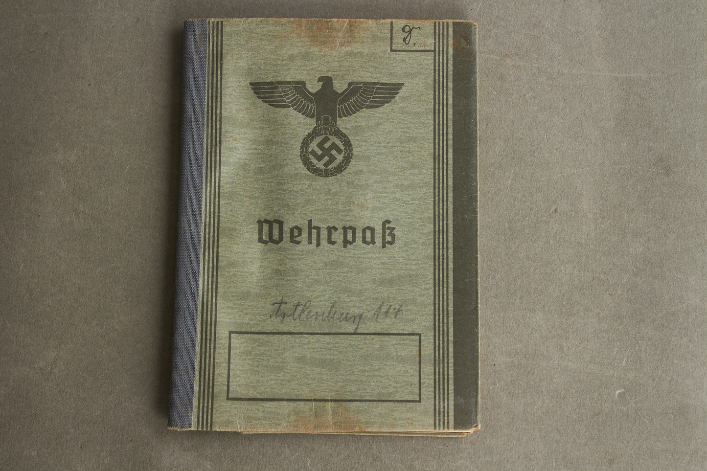 WW2 Tysk Wehrpass. Original.