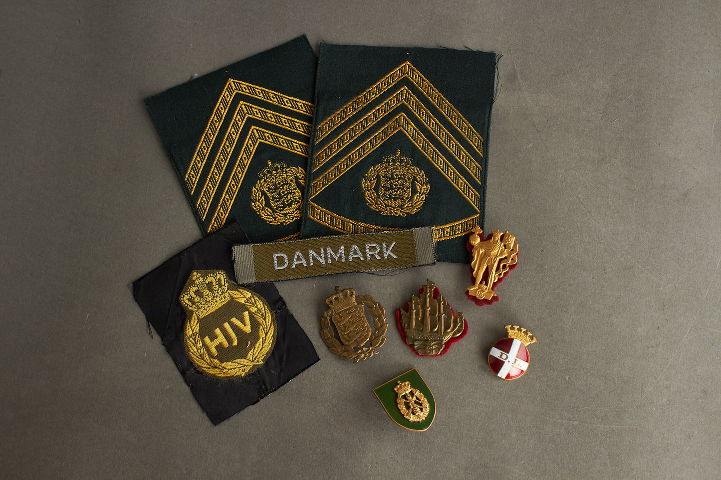 Blandet Dansk Militær Lot. Original.