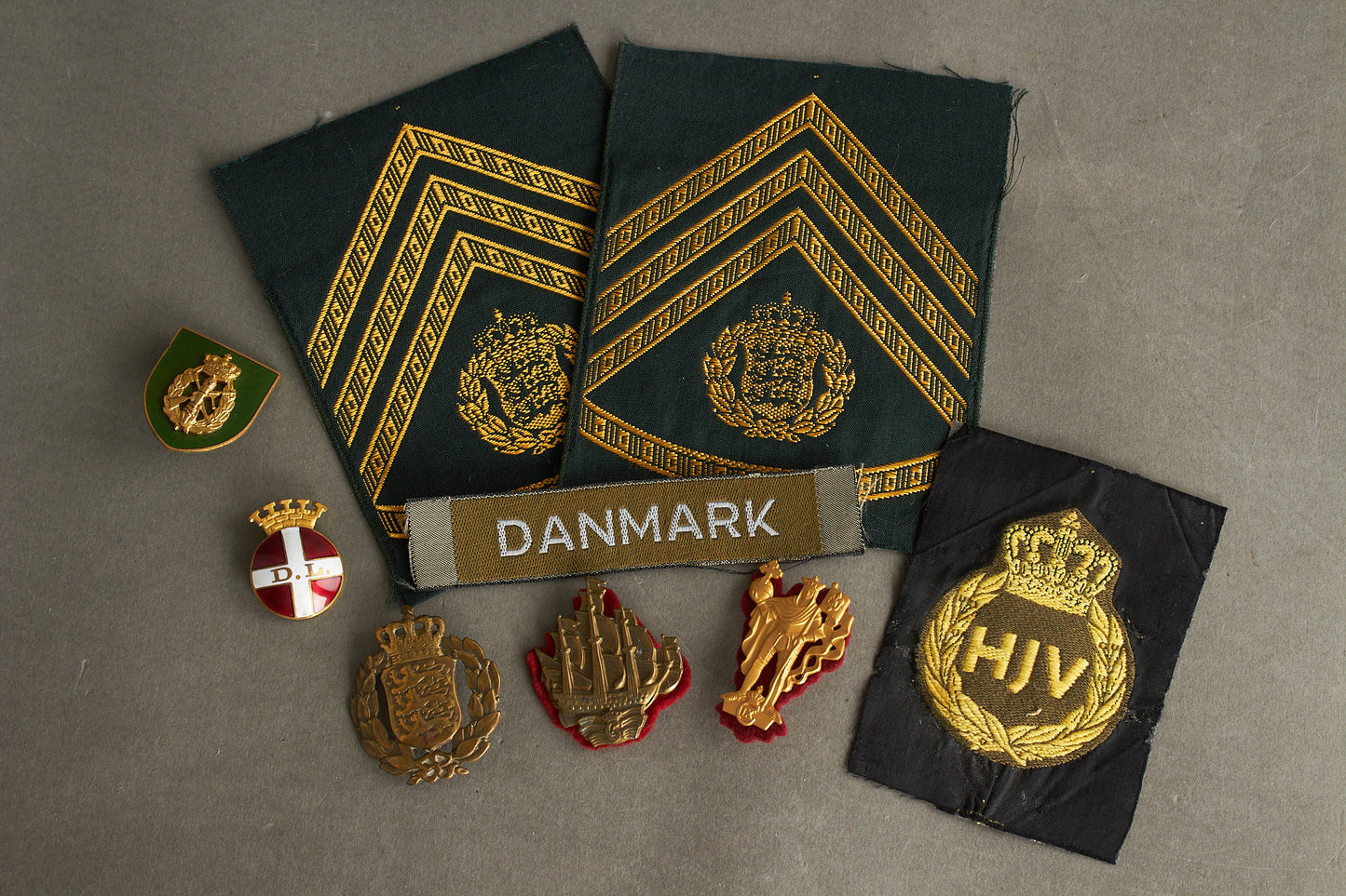 Blandet Dansk Militær Lot. Original.