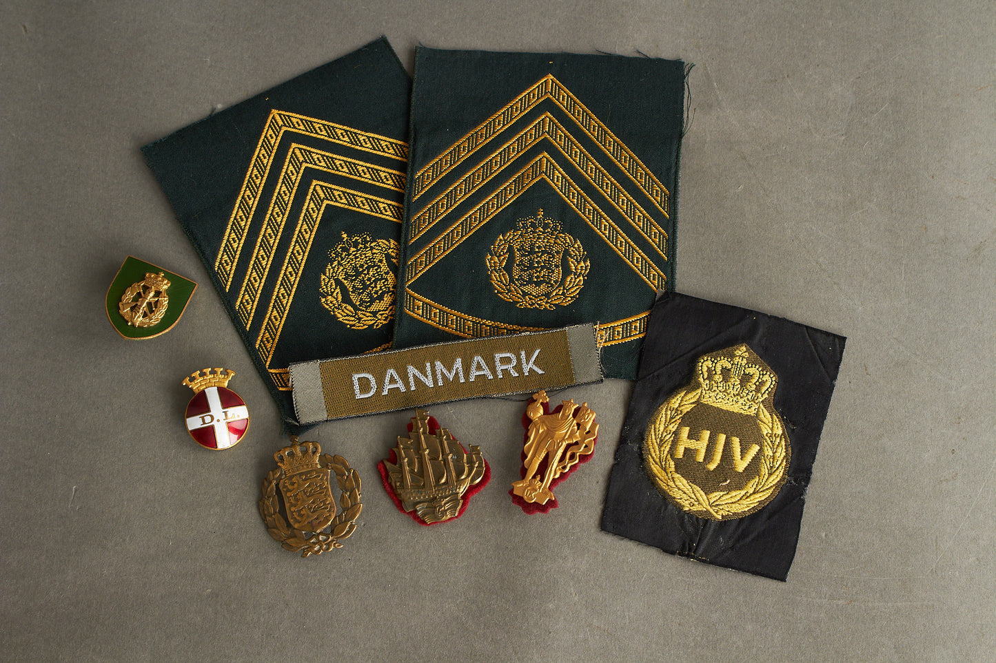 Blandet Dansk Militær Lot. Original.