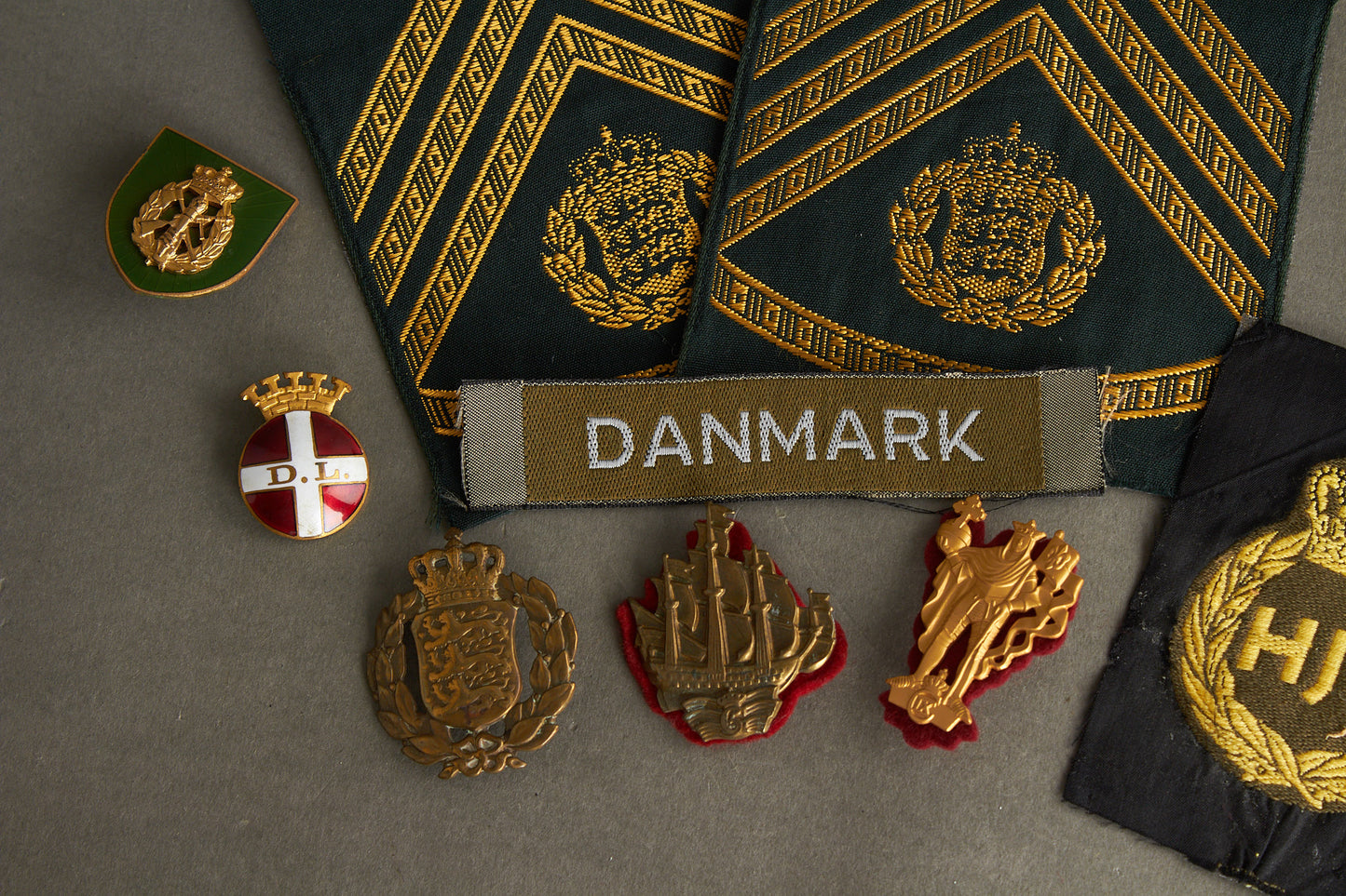 Blandet Dansk Militær Lot. Original.