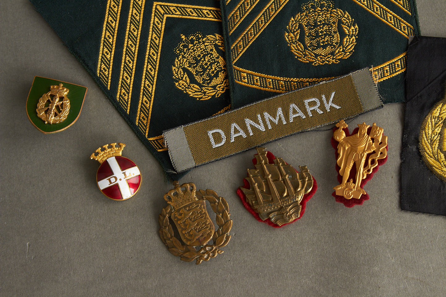 Blandet Dansk Militær Lot. Original.
