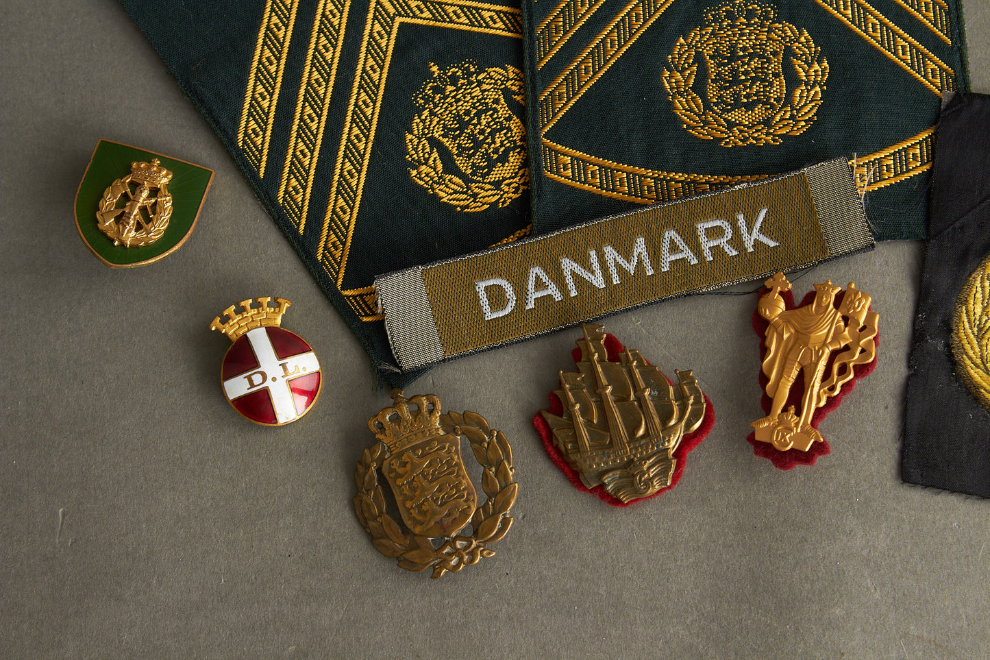 Blandet Dansk Militær Lot. Original.