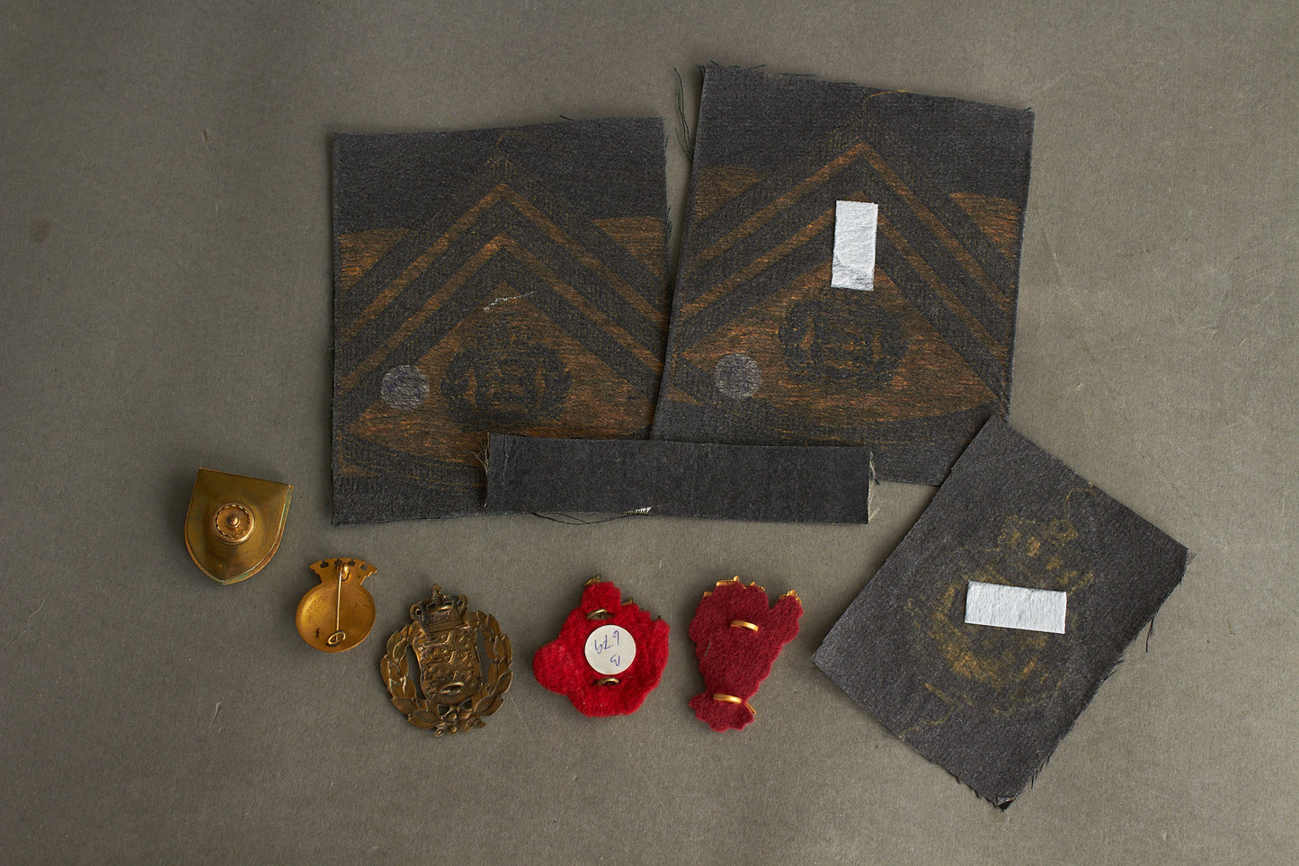 Blandet Dansk Militær Lot. Original.
