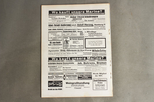 WW2 Tysk "Die Kriegsmarine" Blad. Original.