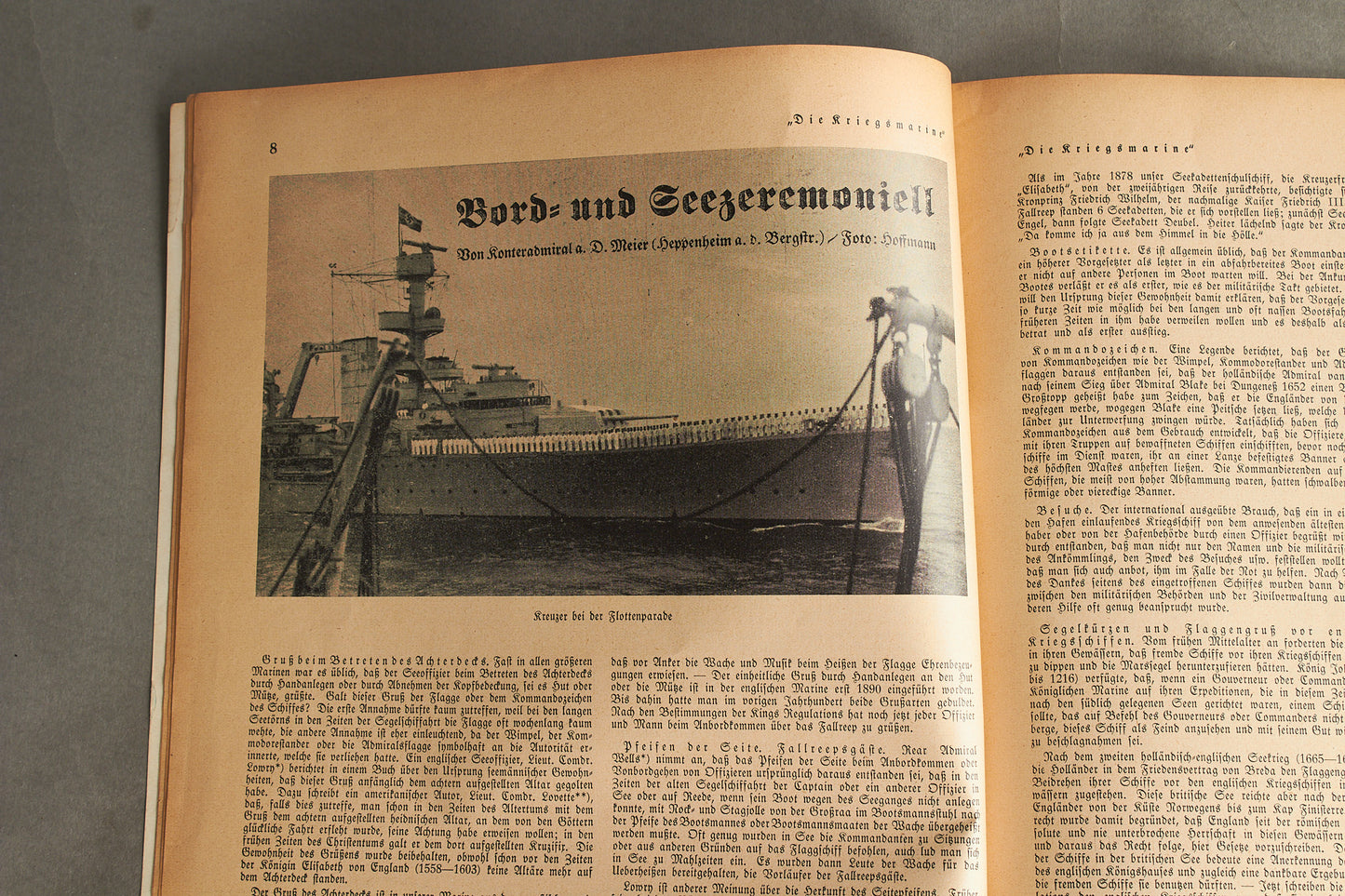WW2 Tysk "Die Kriegsmarine" Blad. Original.